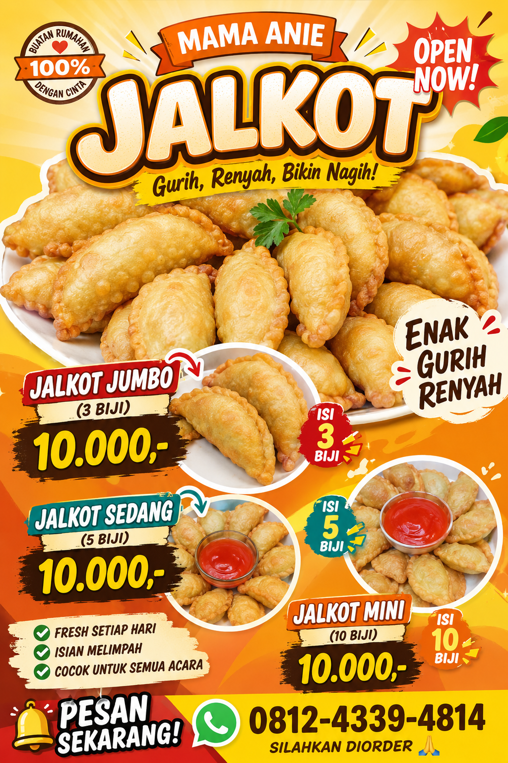 JALKOT MAMA ANIE HADIR DI BTN LAMALAKA INDAH! Gurih, Renyah, Isi Melimpah, Bikin Ketagihan